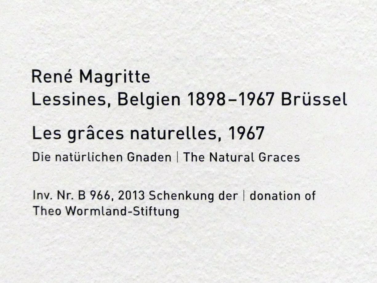 René Magritte (1926–1967), Les grâces naturelles - Die natürlichen Gnaden, München, Pinakothek der Moderne, Saal 11, 1967, Bild 4/4