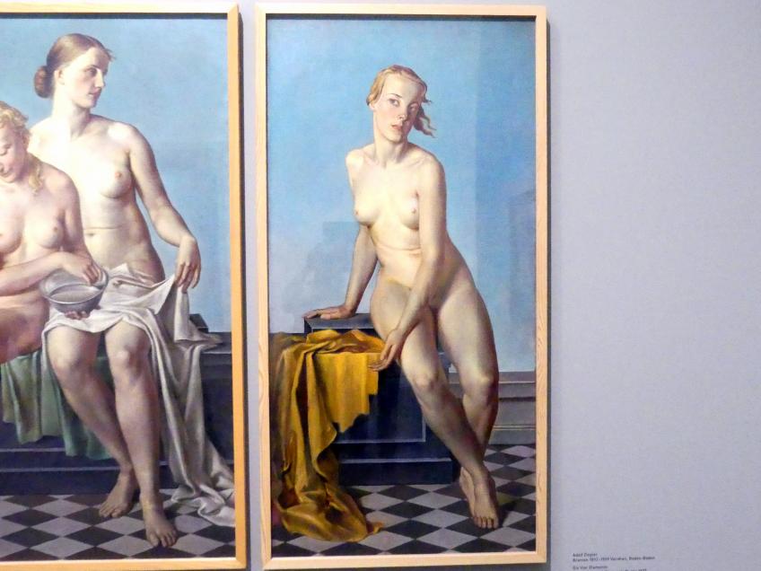 Adolf Ziegler (1936–1942), Die Vier Elemente: Feuer, Erde und Wasser, Luft, München, Pinakothek der Moderne, Saal 13, vor 1937, Bild 4/5