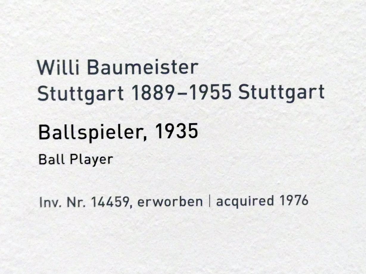 Willi Baumeister (1913–1955), Ballspieler, München, Pinakothek der Moderne, Saal 13, 1935, Bild 2/2