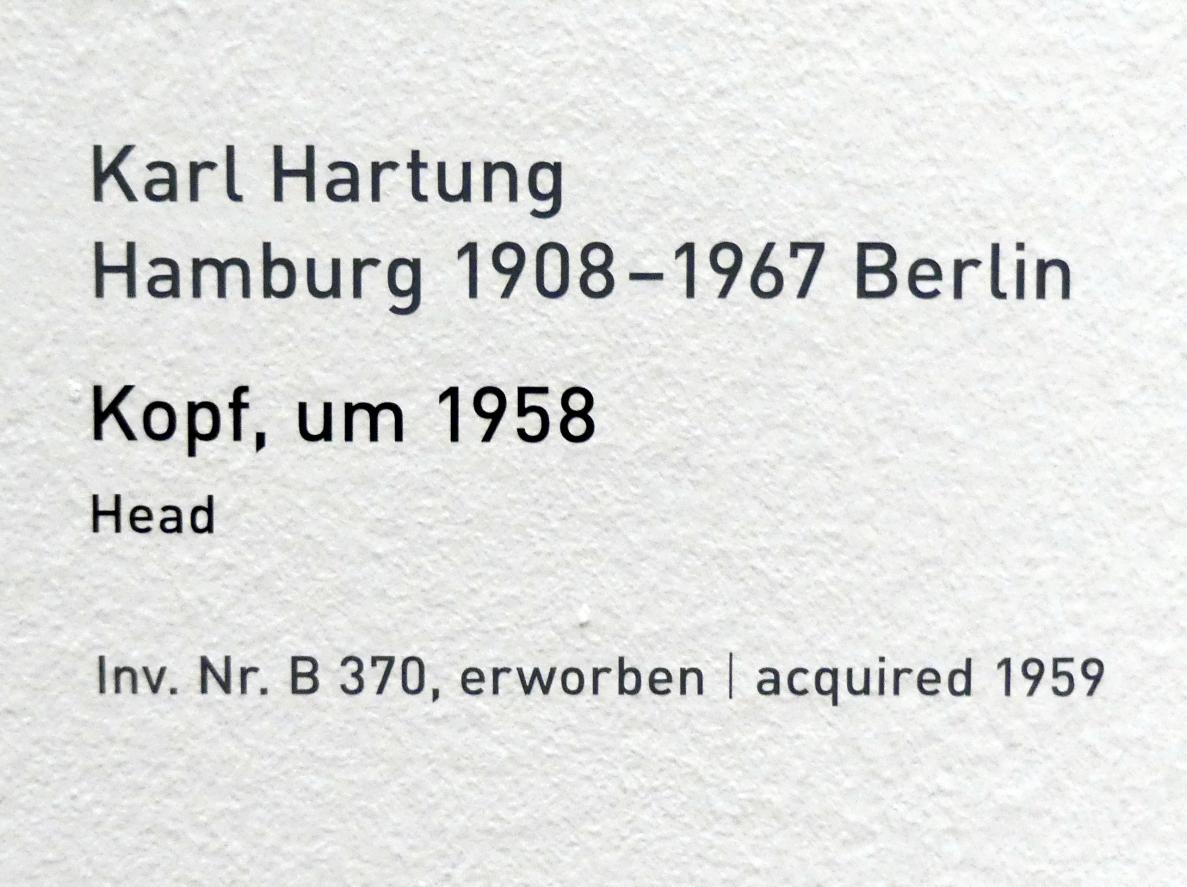 Karl Hartung (1950–1966), Kopf, München, Pinakothek der Moderne, Saal 15, um 1958, Bild 5/5