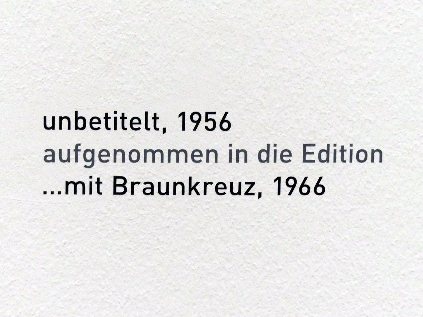 Joseph Beuys (1948–1985), unbetitelt, München, Pinakothek der Moderne, Saal 18, 1956, Bild 2/2