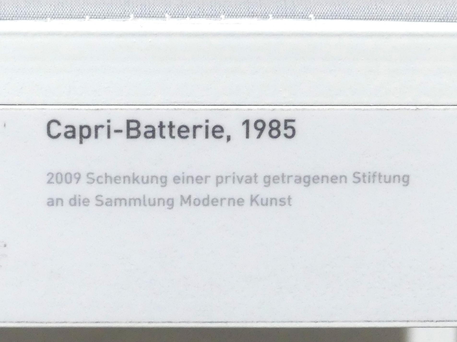 Joseph Beuys (1948–1985), Capri-Batterie, München, Pinakothek der Moderne, Saal 19, 1985, Bild 4/4