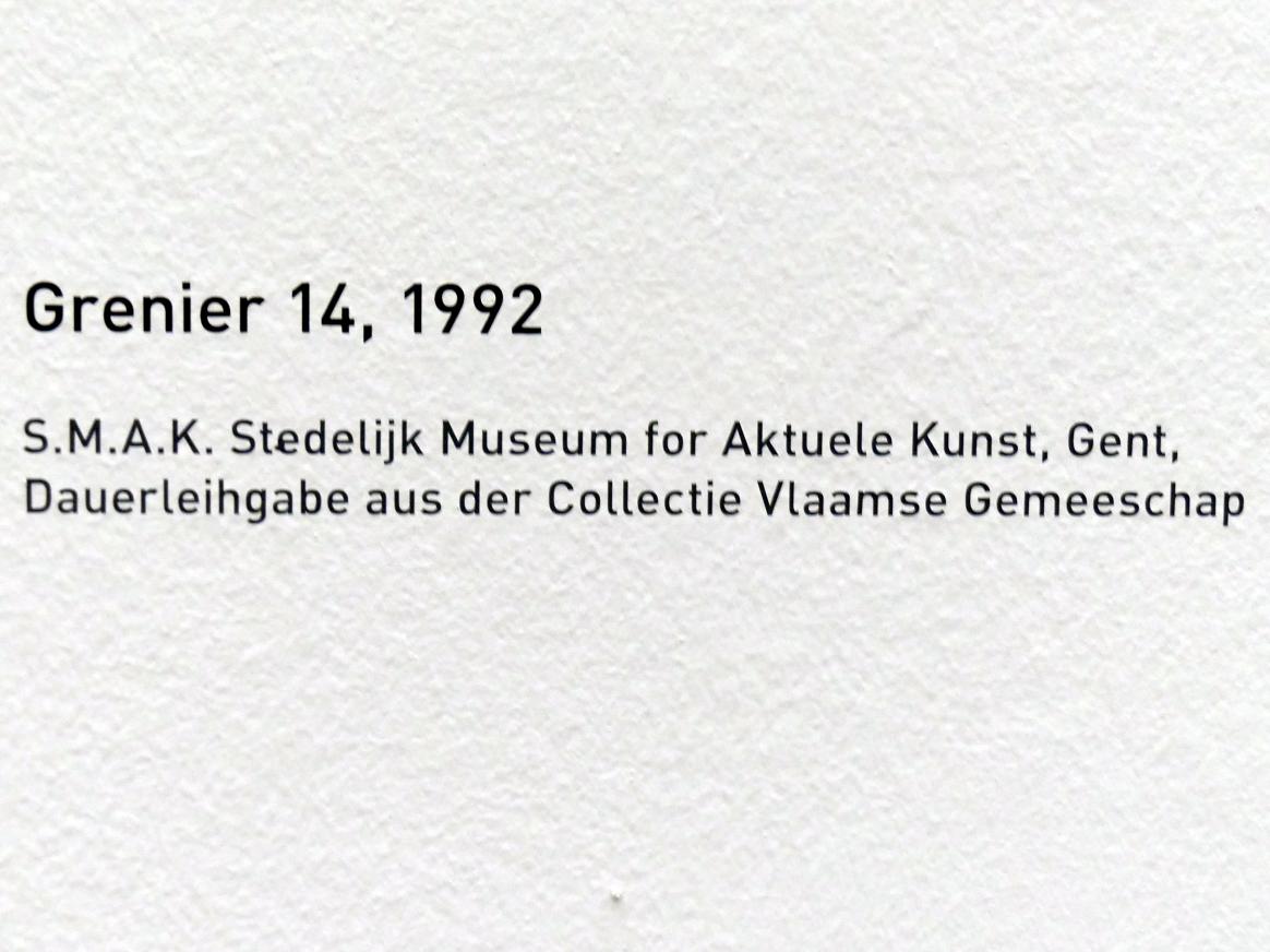 Raoul De Keyser (1964–2012), Grenier 14 - Dachboden 14, München, Pinakothek der Moderne, Ausstellung "Raoul De Keyser – Œuvre" vom 05.04.-08.09.2019, Saal 21, 1992, Bild 2/2
