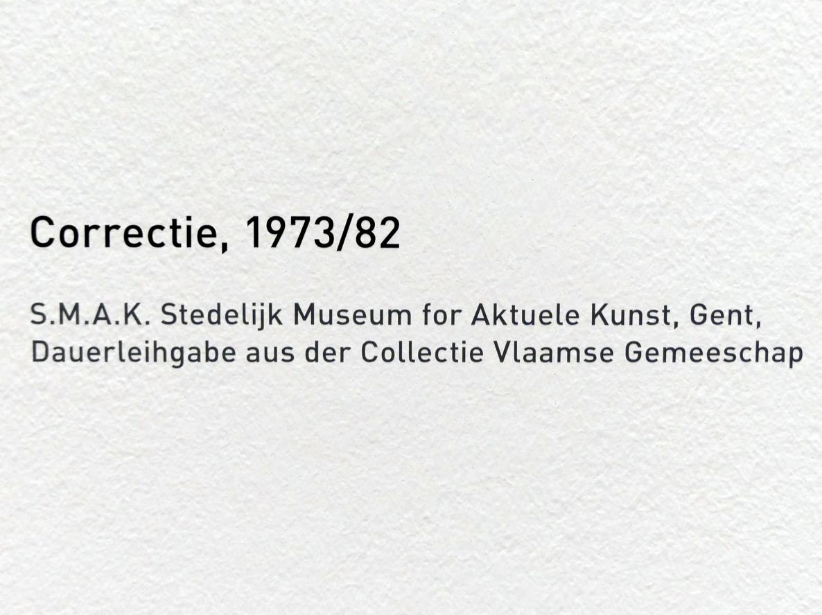 Raoul De Keyser (1964–2012), Correctie - Korrektur, München, Pinakothek der Moderne, Ausstellung "Raoul De Keyser – Œuvre" vom 05.04.-08.09.2019, Saal 21, 1973, Bild 2/2