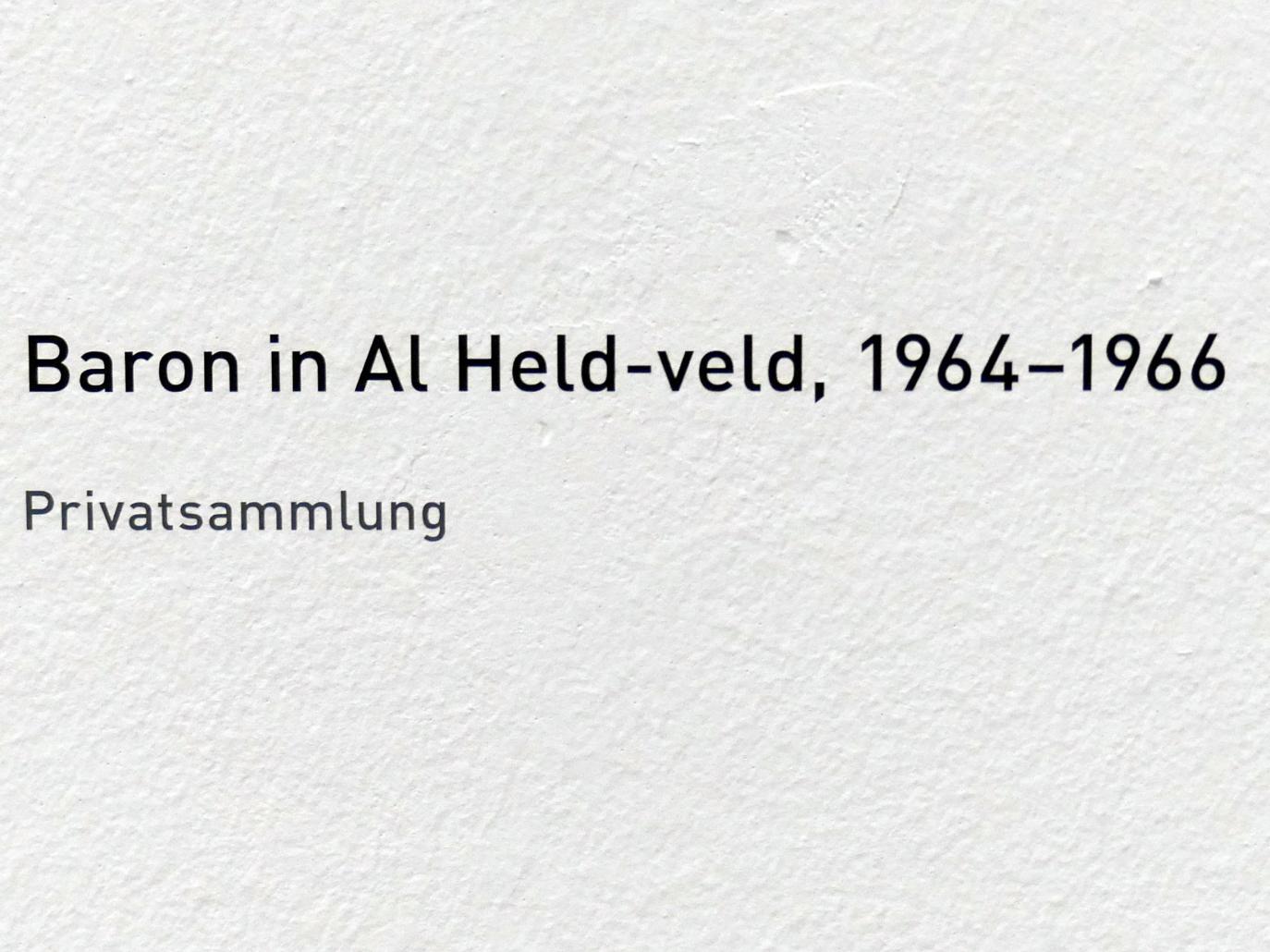 Raoul De Keyser (1964–2012), Baron in Al Held-veld, München, Pinakothek der Moderne, Ausstellung "Raoul De Keyser – Œuvre" vom 05.04.-08.09.2019, Saal 21, 1964–1966, Bild 2/2