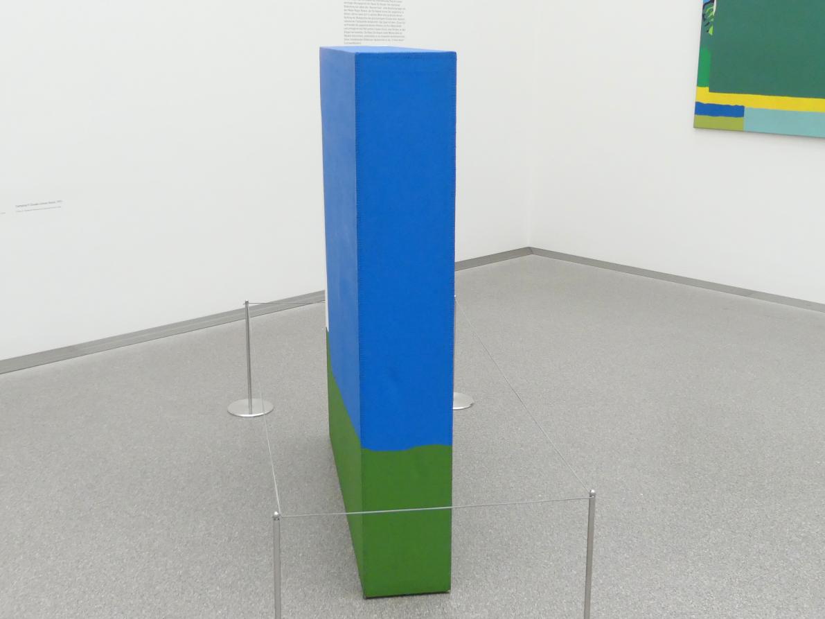 Raoul De Keyser (1964–2012), Camping V (Zesde Linnen Doos) - Camping V (Sechste Wäschebox), München, Pinakothek der Moderne, Ausstellung "Raoul De Keyser – Œuvre" vom 05.04.-08.09.2019, Saal 22, 1971, Bild 4/5