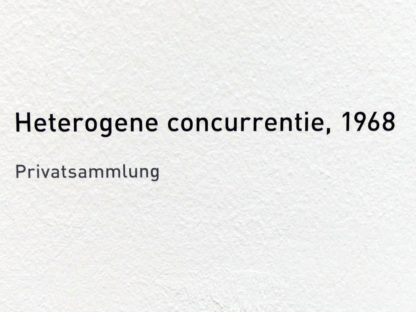 Raoul De Keyser (1964–2012), Heterogene concurrentie - Heterogener Wettbewerb, München, Pinakothek der Moderne, Ausstellung "Raoul De Keyser – Œuvre" vom 05.04.-08.09.2019, Saal 22, 1968, Bild 2/2