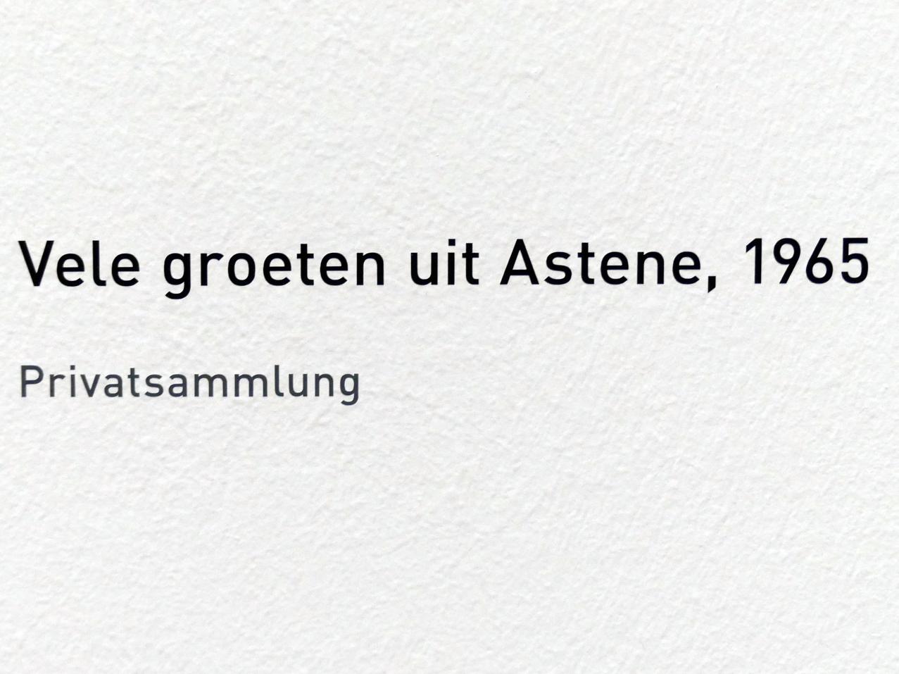 Raoul De Keyser (1964–2012), Vele groeten uit Astene - Viele Grüße aus Astene, München, Pinakothek der Moderne, Ausstellung "Raoul De Keyser – Œuvre" vom 05.04.-08.09.2019, Saal 22, 1965, Bild 2/2