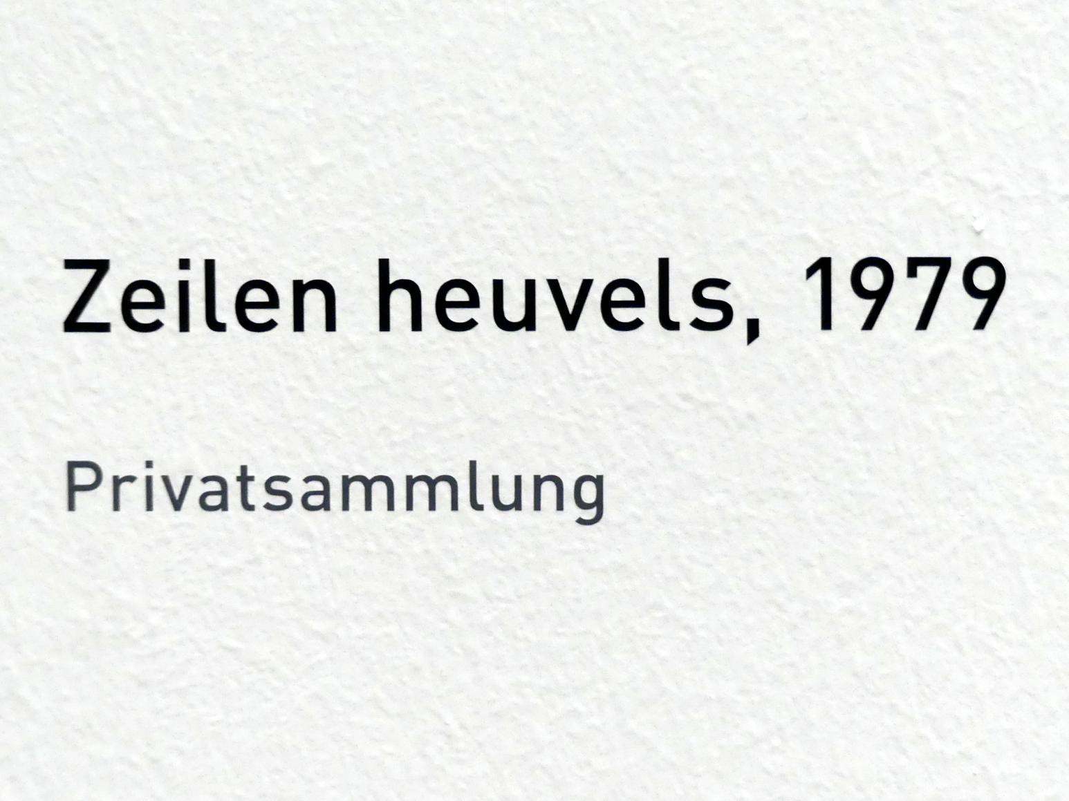 Raoul De Keyser (1964–2012), Zeilen heuvels - Segelhügel, München, Pinakothek der Moderne, Ausstellung "Raoul De Keyser – Œuvre" vom 05.04.-08.09.2019, Saal 23, 1979, Bild 2/2