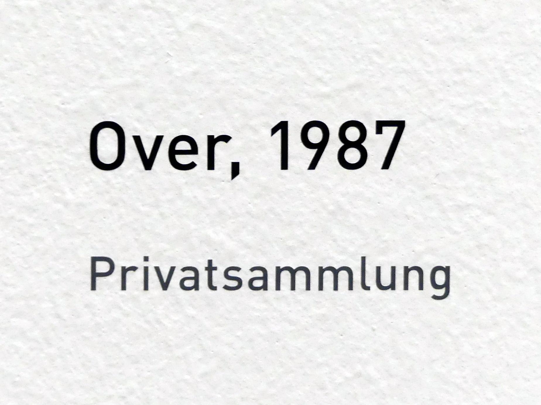 Raoul De Keyser (1964–2012), Over, München, Pinakothek der Moderne, Ausstellung "Raoul De Keyser – Œuvre" vom 05.04.-08.09.2019, Saal 24, 1987, Bild 2/2