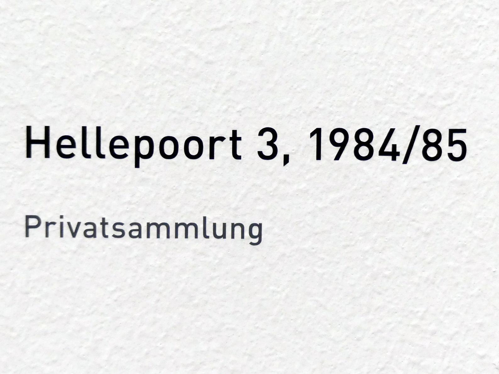 Raoul De Keyser (1964–2012), Hellepoort 3 - Höllenpforte 3, München, Pinakothek der Moderne, Ausstellung "Raoul De Keyser – Œuvre" vom 05.04.-08.09.2019, Saal 24, 1984–1985, Bild 2/2