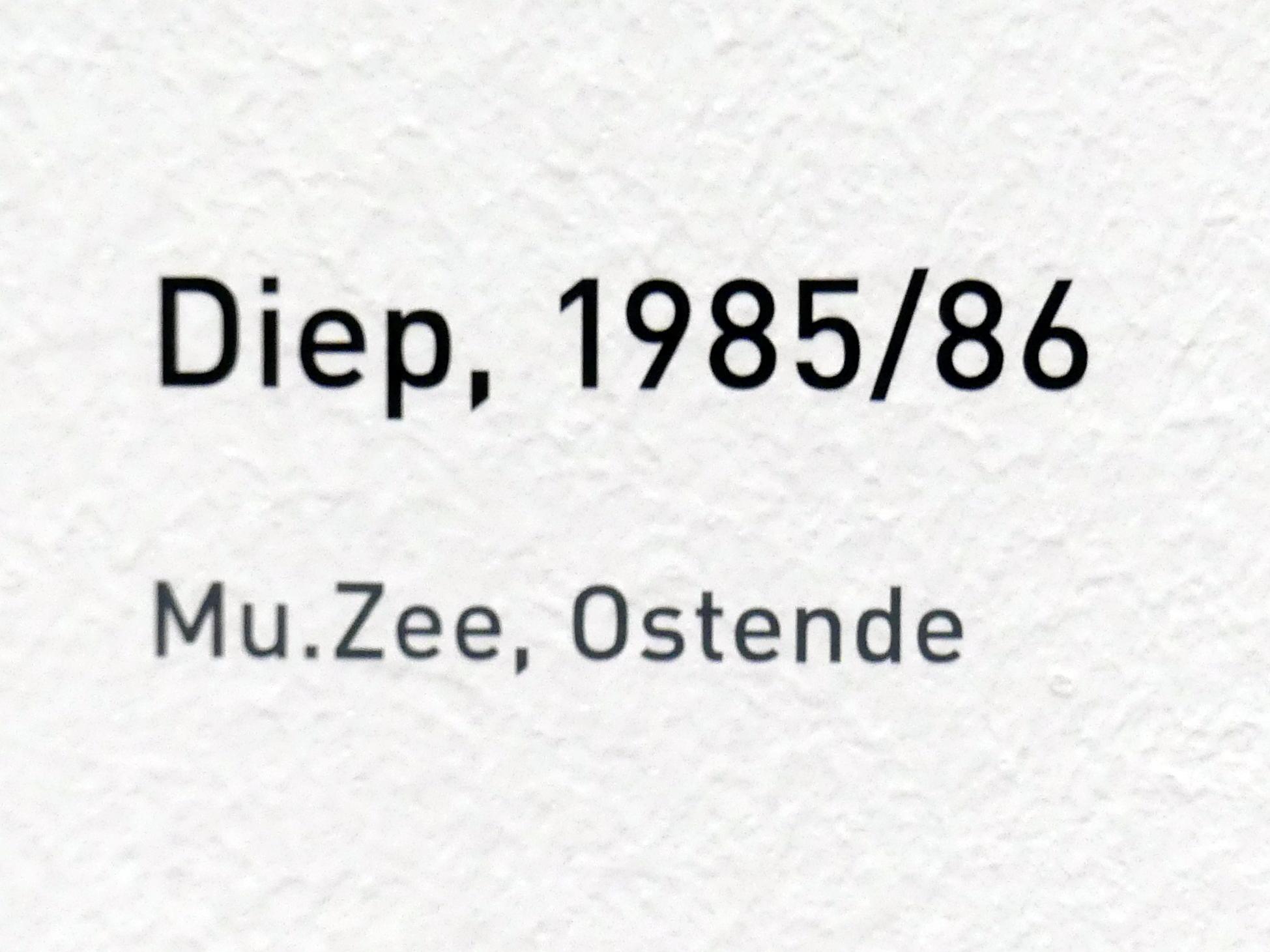 Raoul De Keyser (1964–2012), Diep - Tief, München, Pinakothek der Moderne, Ausstellung "Raoul De Keyser – Œuvre" vom 05.04.-08.09.2019, Saal 24, 1985–1986, Bild 2/2