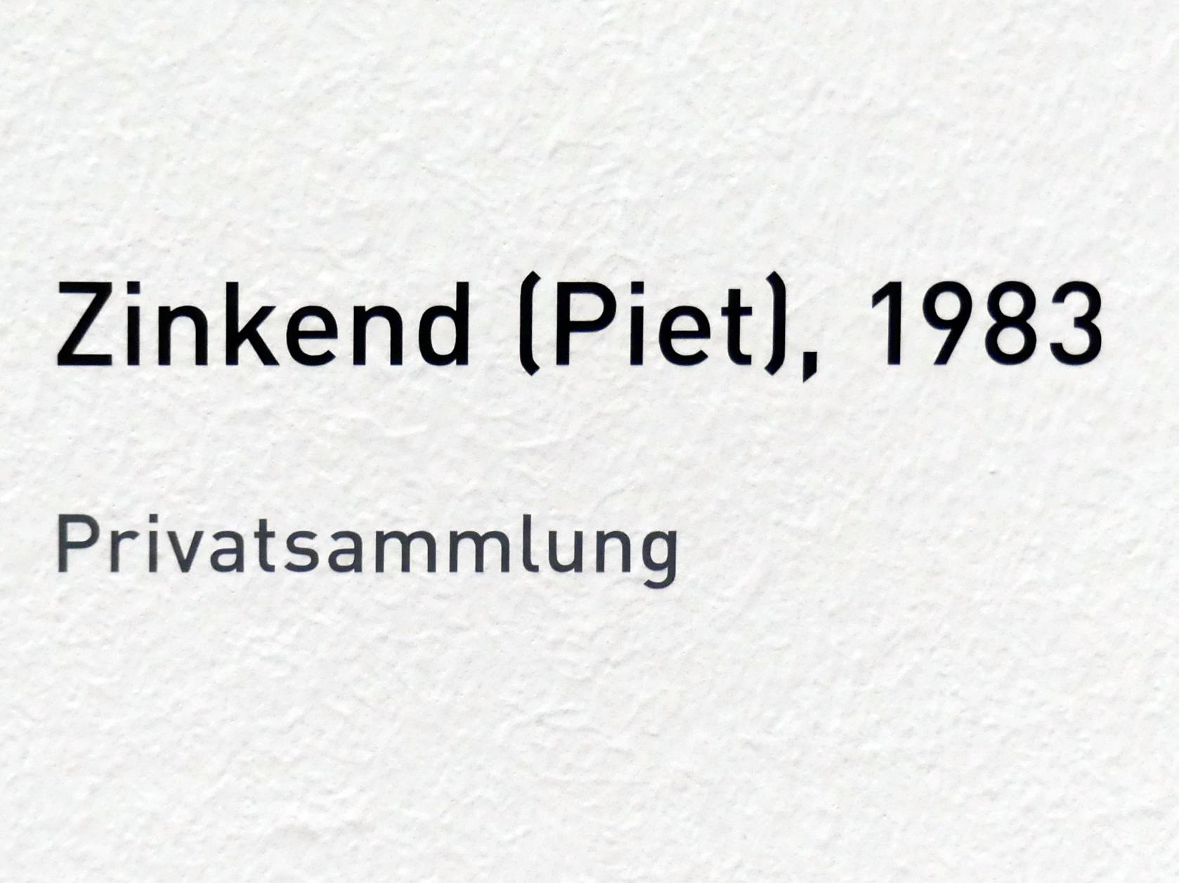 Raoul De Keyser (1964–2012), Zinkend (Piet) - Untergang (Piet), München, Pinakothek der Moderne, Ausstellung "Raoul De Keyser – Œuvre" vom 05.04.-08.09.2019, Saal 24, 1983, Bild 2/2