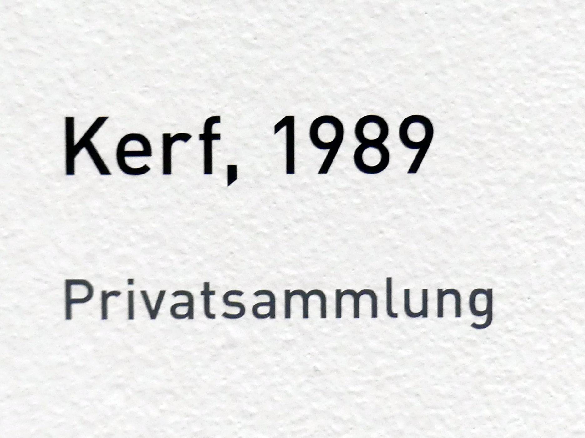 Raoul De Keyser (1964–2012), Kerf, München, Pinakothek der Moderne, Ausstellung "Raoul De Keyser – Œuvre" vom 05.04.-08.09.2019, Saal 25, 1989, Bild 2/2