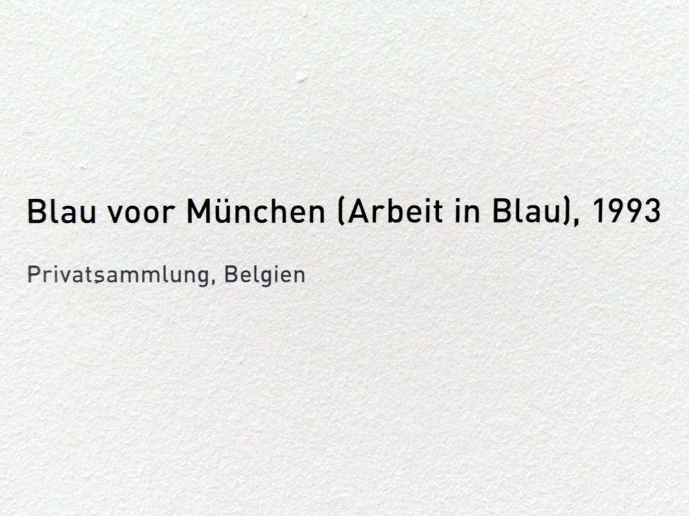 Raoul De Keyser (1964–2012), Blau voor München (Arbeit in Blau), München, Pinakothek der Moderne, Ausstellung "Raoul De Keyser – Œuvre" vom 05.04.-08.09.2019, Saal 25, 1993, Bild 2/2