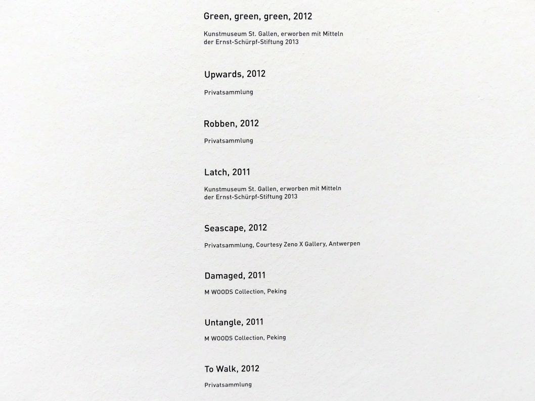 Raoul De Keyser (1964–2012), Upwards, München, Pinakothek der Moderne, Ausstellung "Raoul De Keyser – Œuvre" vom 05.04.-08.09.2019, Saal 26, 2012, Bild 2/2