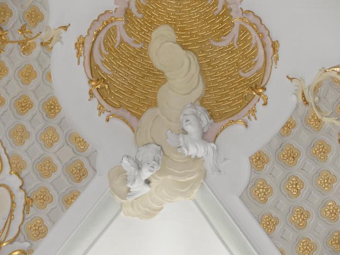 Franz Xaver Schmuzer (1722–1766), Stuck, Türkenfeld, Pfarrkirche Mariä Himmelfahrt, um 1753, Bild 2/2