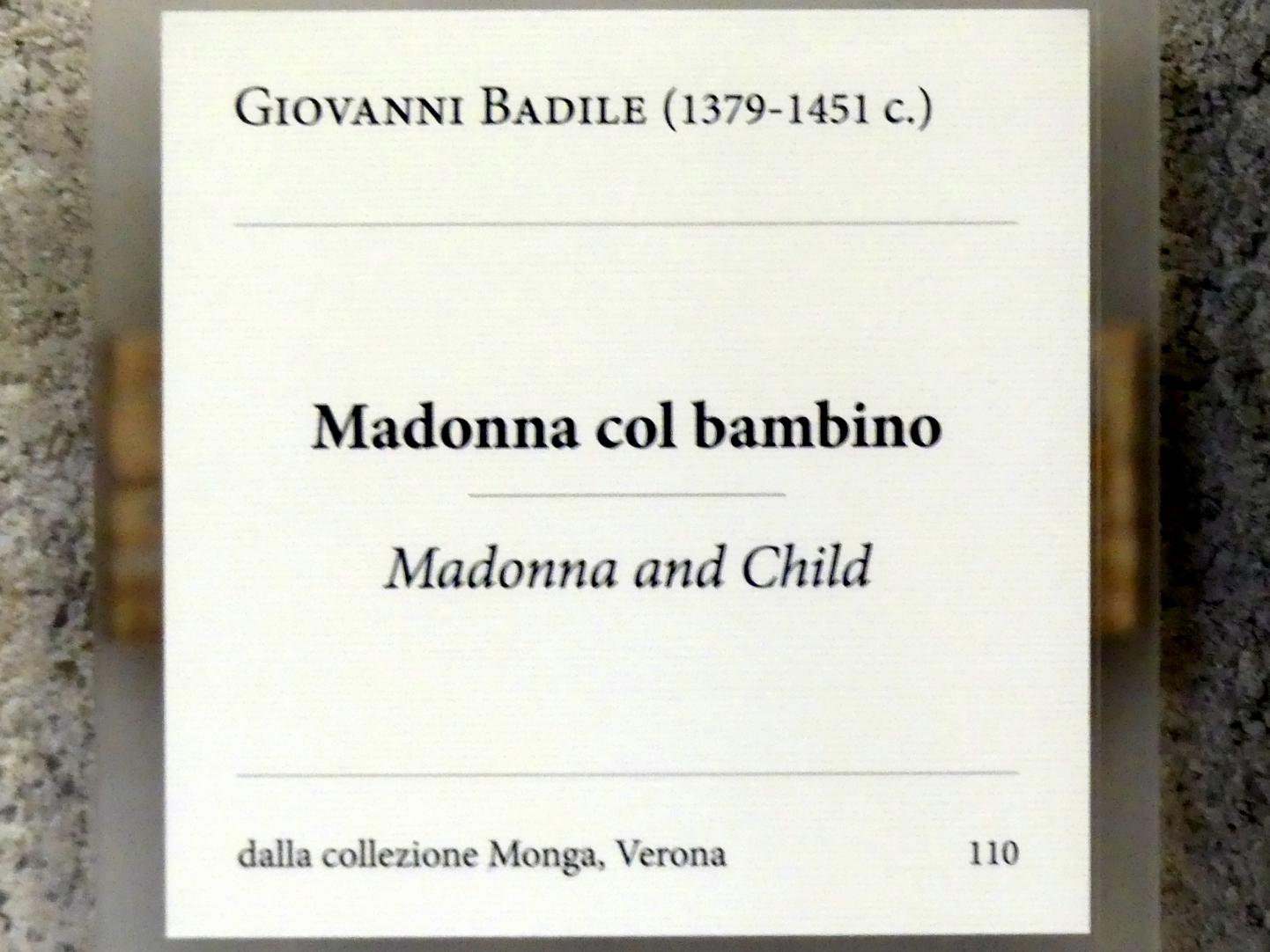 Giovanni Badile (Undatiert), Maria mit Kind, Verona, Museo di Castelvecchio, Saal 11, Undatiert, Bild 2/2