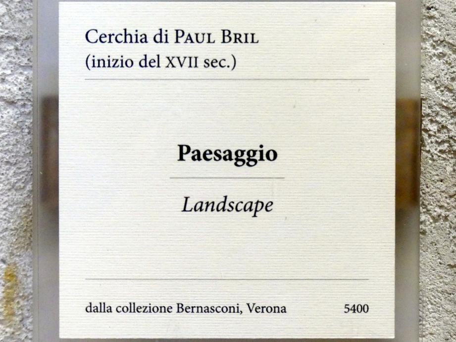 Paul Bril (Umkreis) (1597–1605), Landschaft, Verona, Museo di Castelvecchio, Saal 12, Beginn 17. Jhd., Bild 2/2