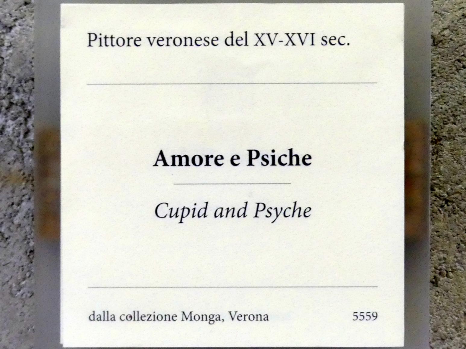 Nicola (Nicolò) Giolfino (1500–1527), Amor und Psyche, Verona, Museo di Castelvecchio, Saal 17, um 1500, Bild 2/2