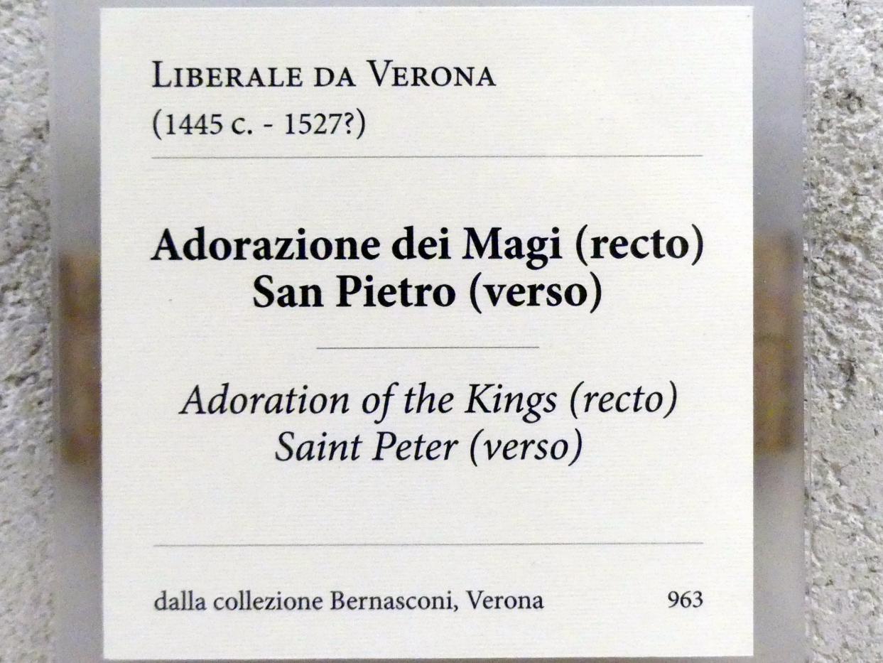 Liberale da Verona (1469–1515), Anbetung der Könige, Verona, Museo di Castelvecchio, Saal 16, Undatiert, Bild 2/2
