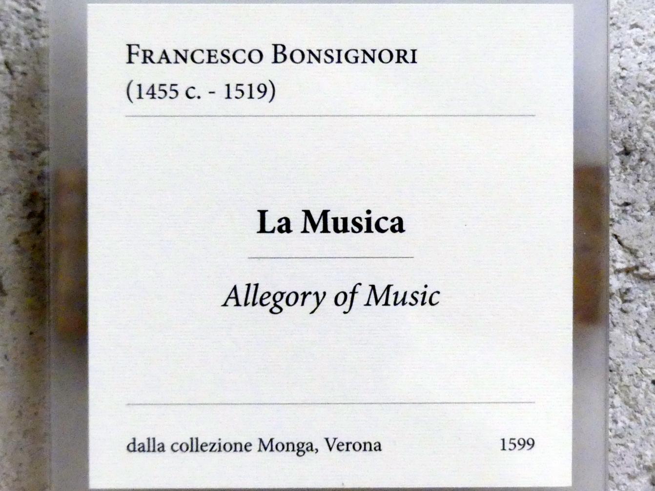 Francesco Bonsignori (1483–1495), Allegorie der Musik, Verona, Museo di Castelvecchio, Saal 15, Undatiert, Bild 2/2