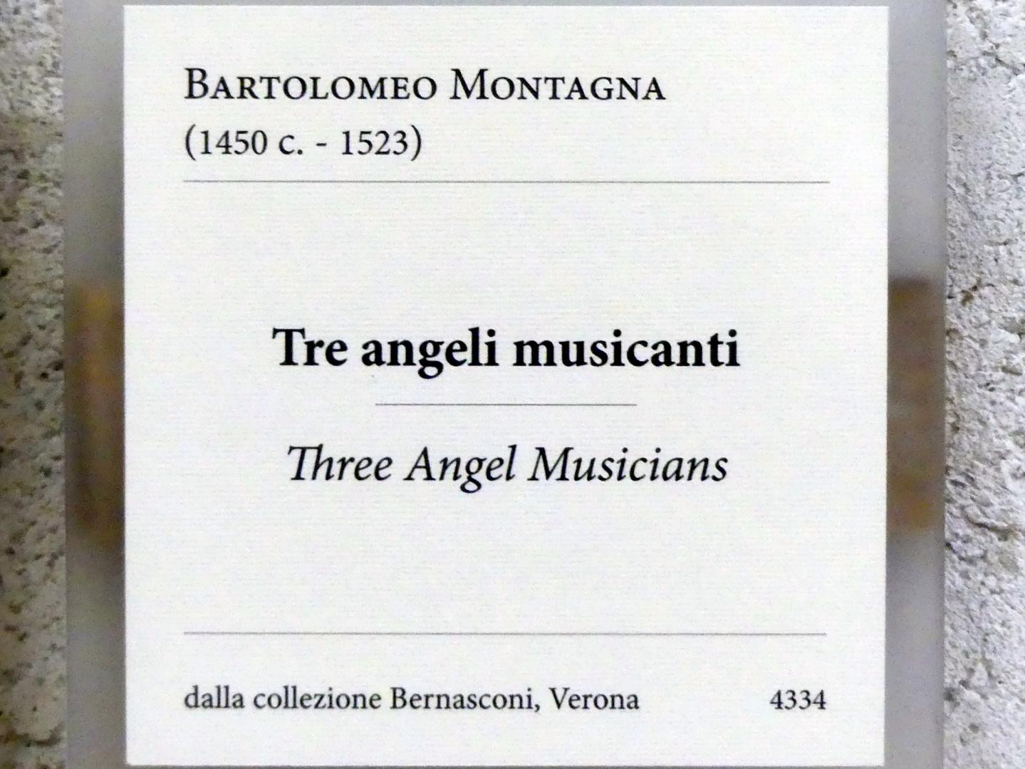 Bartolomeo Montagna (1497–1515), Drei musizierende Engel, Verona, Museo di Castelvecchio, Saal 15, Undatiert, Bild 2/2