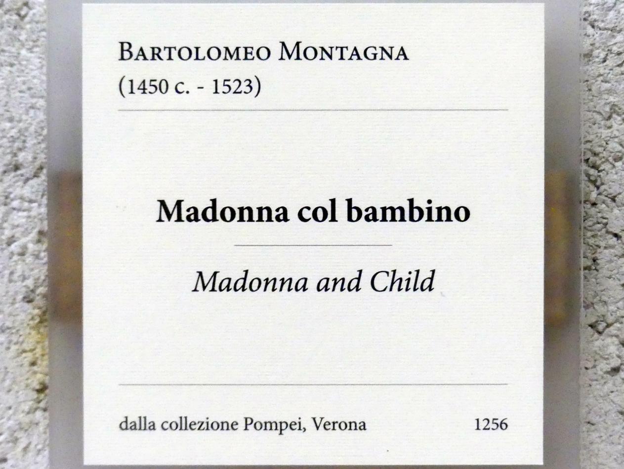 Bartolomeo Montagna (1497–1515), Maria mit Kind, Verona, Museo di Castelvecchio, Saal 13, Undatiert, Bild 2/2