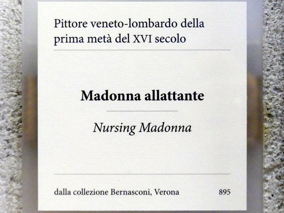 Stillende Madonna - Madonna allattante, Verona, Museo di Castelvecchio, Saal 13, 1. Hälfte 16. Jhd., Bild 2/2