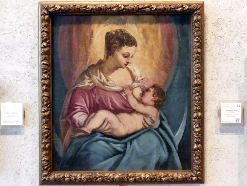 Tintoretto (Jacopo Robusti) (1540–1590), Stillende Madonna - Madonna allattante, Verona, Museo di Castelvecchio, Saal 22, Undatiert