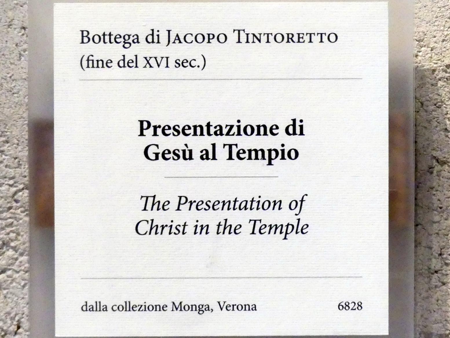 Tintoretto (Jacopo Robusti) (1540–1590), Darbringung Christi im Tempel, Verona, Museo di Castelvecchio, Saal 22, Undatiert, Bild 2/2