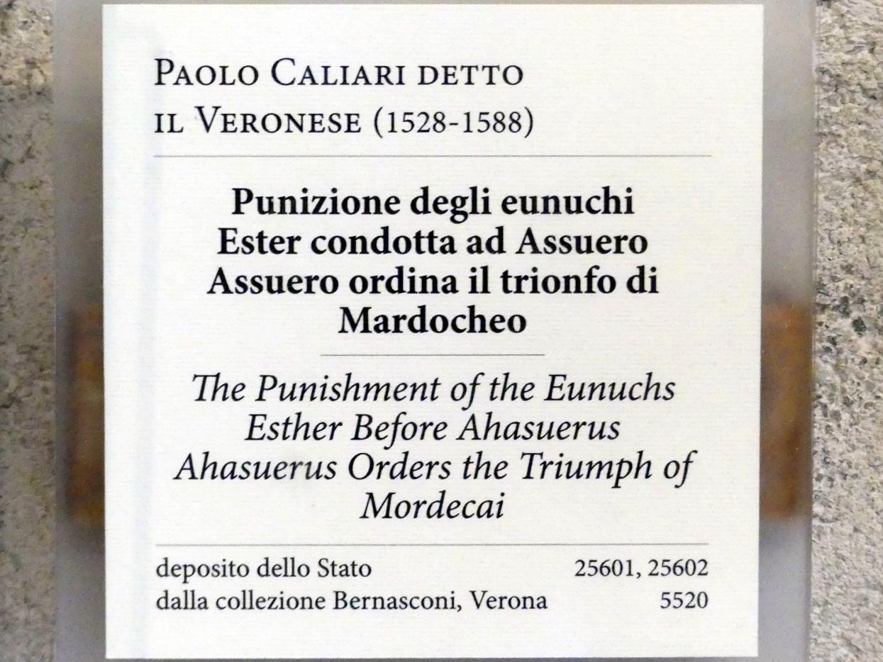 Paolo Caliari (Veronese) (1547–1587), Geschichte der Esther, Verona, Museo di Castelvecchio, Saal 22, Undatiert, Bild 2/2