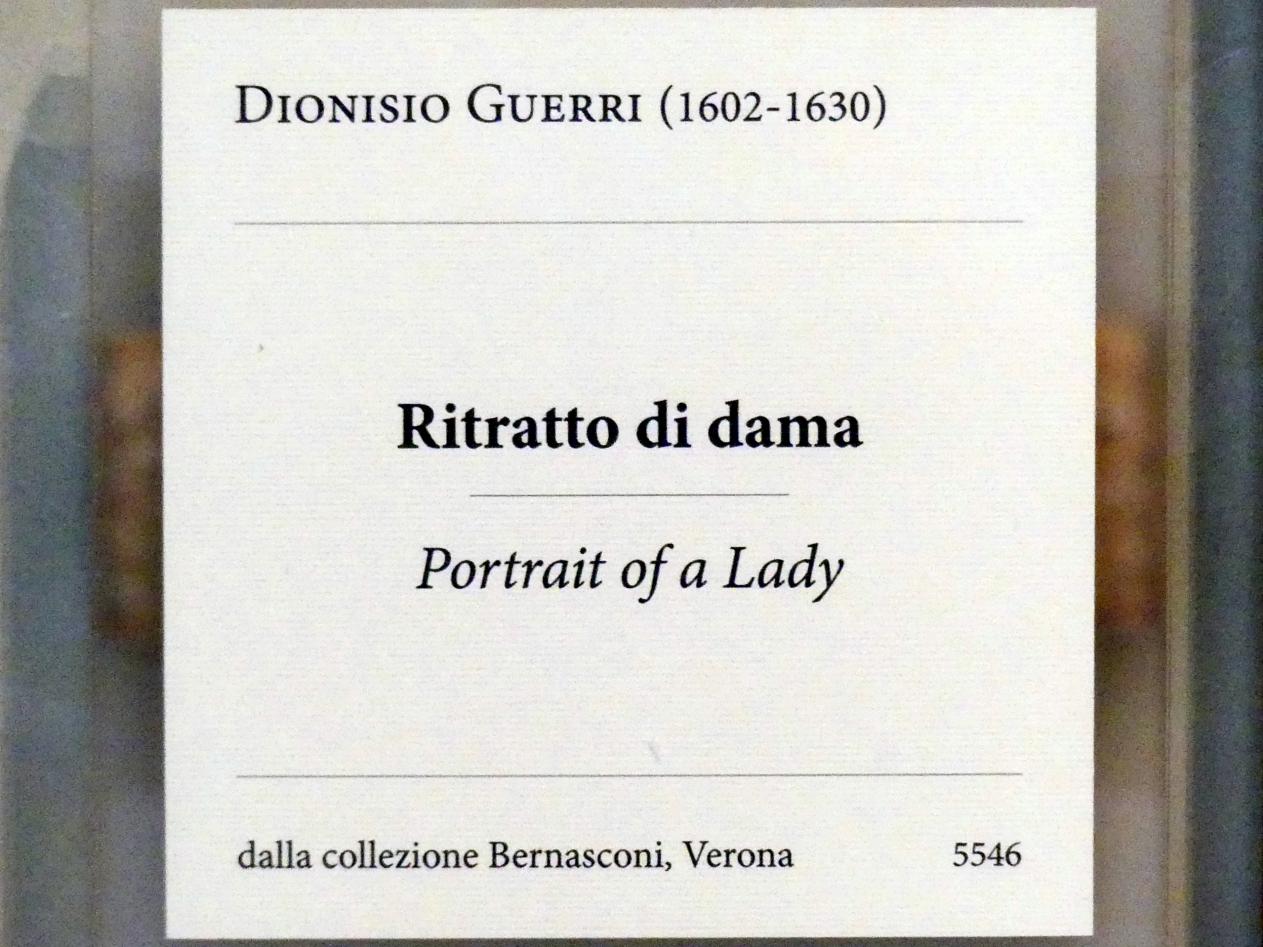 Dionisio Guerri (Undatiert), Bildnis einer Dame, Verona, Museo di Castelvecchio, Saal 24, Undatiert, Bild 2/2