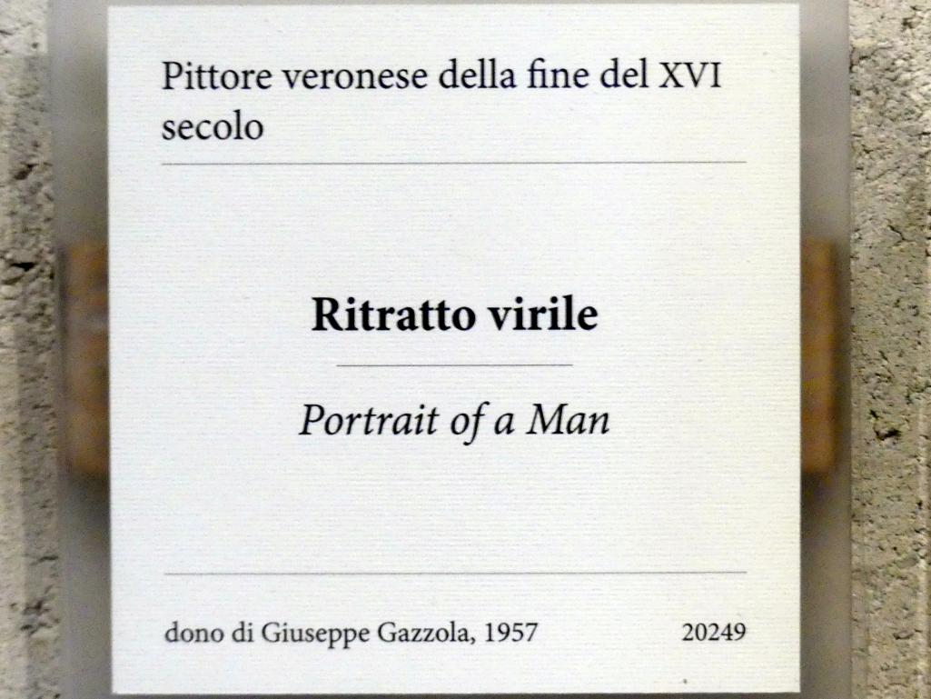 Bildnis eines Mannes, Verona, Museo di Castelvecchio, Saal 24, Ende 16. Jhd., Bild 2/2