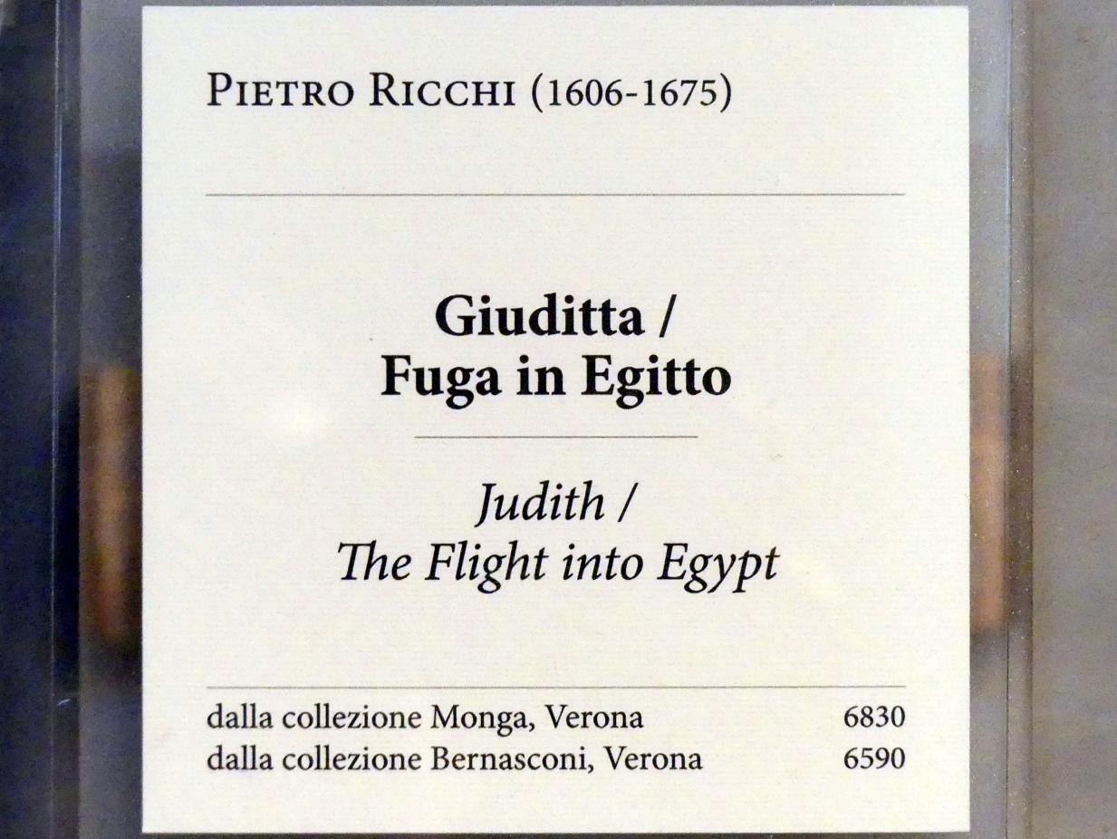 Pietro Ricchi (1662), Flucht nach Ägypten, Verona, Museo di Castelvecchio, Saal 25, Undatiert, Bild 2/2