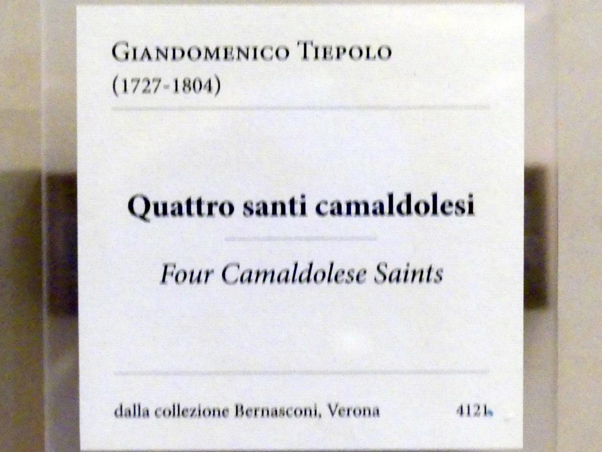 Giovanni Domenico Tiepolo (1743–1785), Vier heilige Kamaldulenser, Venedig, Chiesa di San Michele in Isola (San Michele di Murano), jetzt Verona, Museo di Castelvecchio, Saal 26, Undatiert, Bild 2/2