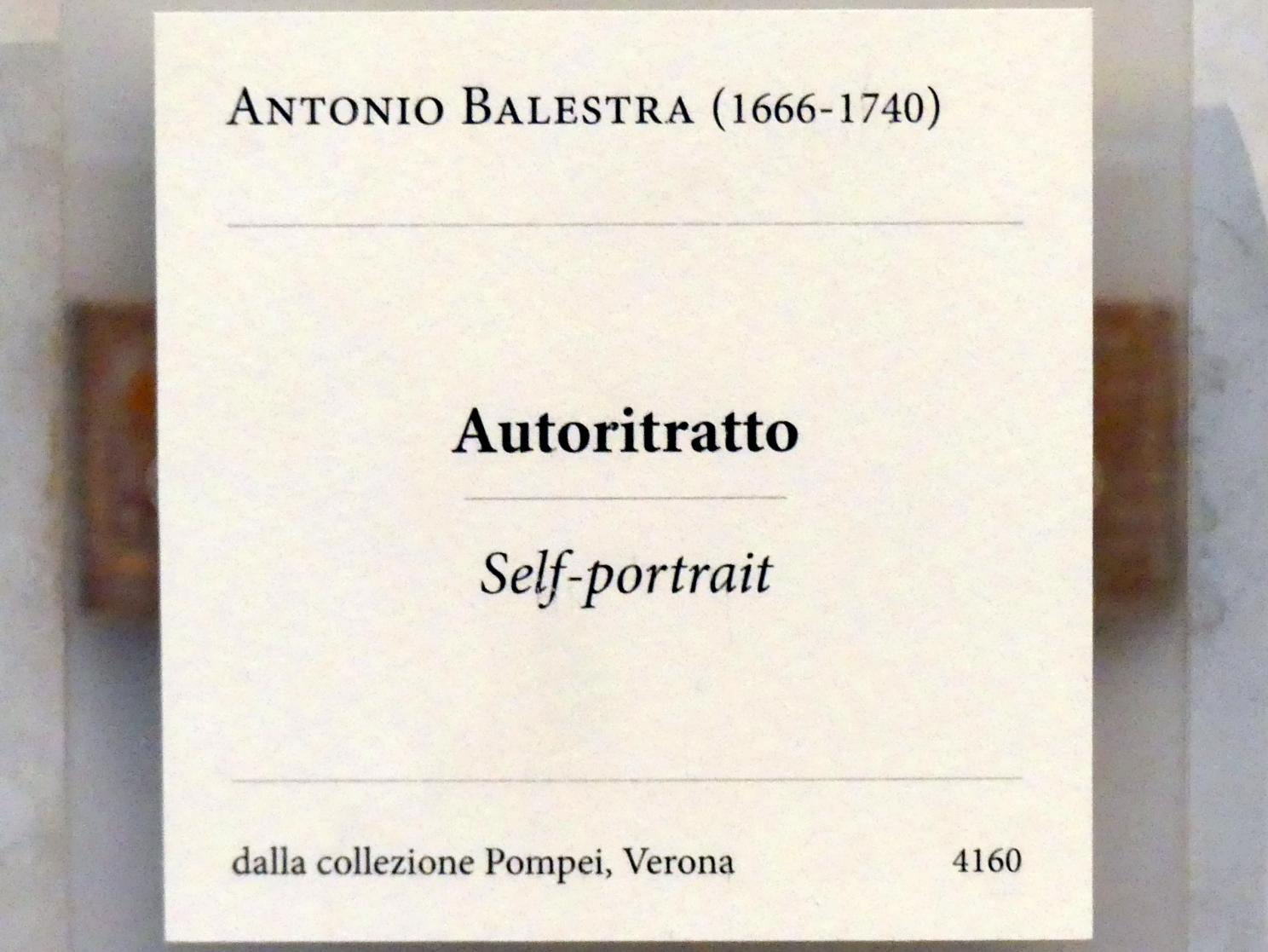 Antonio Balestra (1717–1731), Selbstbildnis, Verona, Museo di Castelvecchio, Saal 26, Undatiert, Bild 2/2