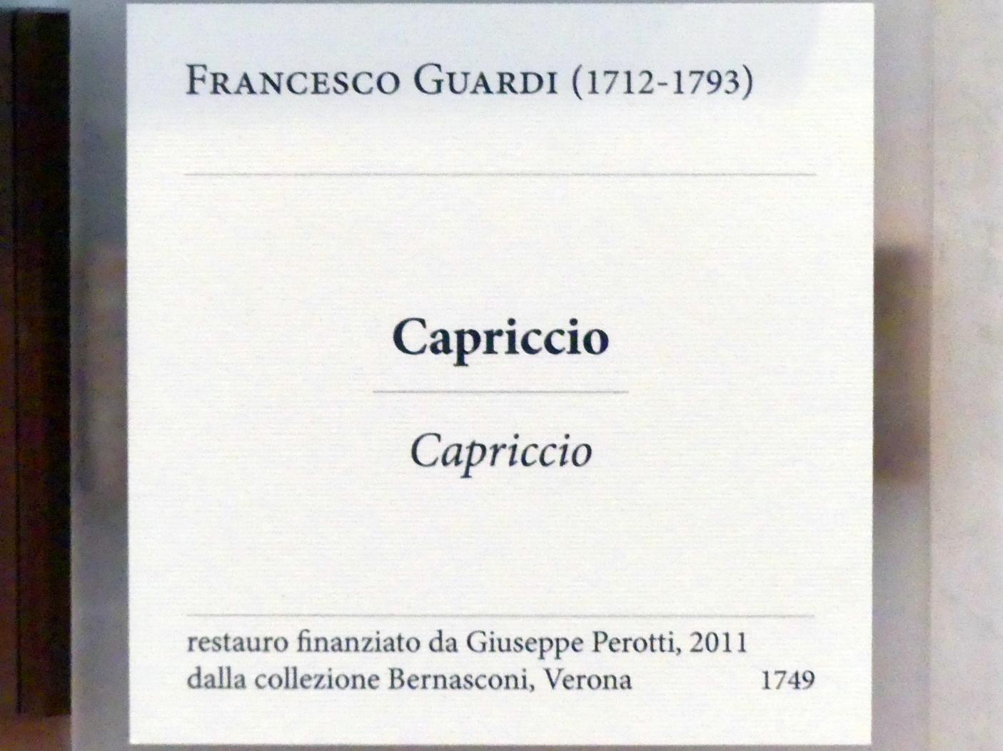 Francesco Guardi (1755–1790), Capriccio, Verona, Museo di Castelvecchio, Saal 26, Undatiert, Bild 2/2