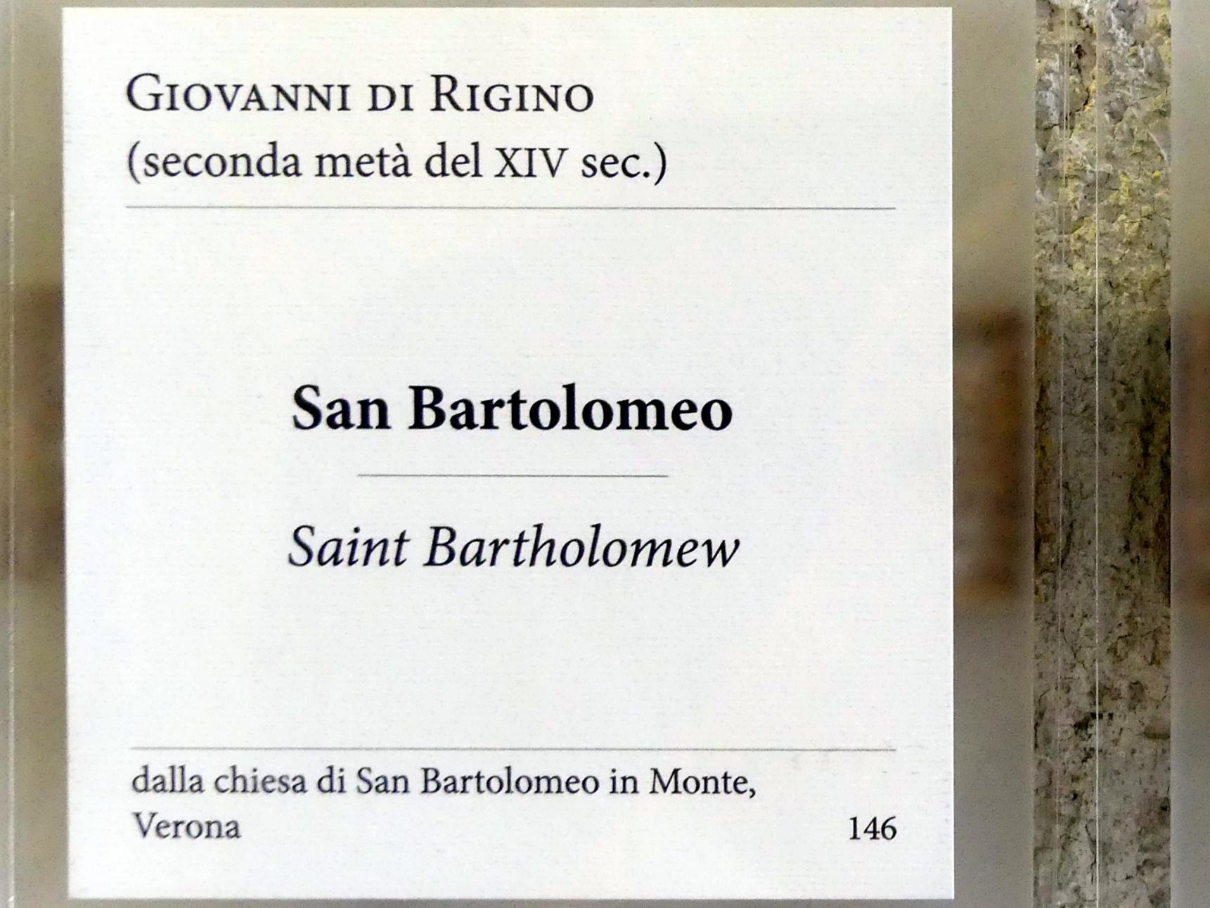 Giovanni di Rigino: Heiliger Bartholomäus, 2. Hälfte 14. Jhd., Bild 2/2