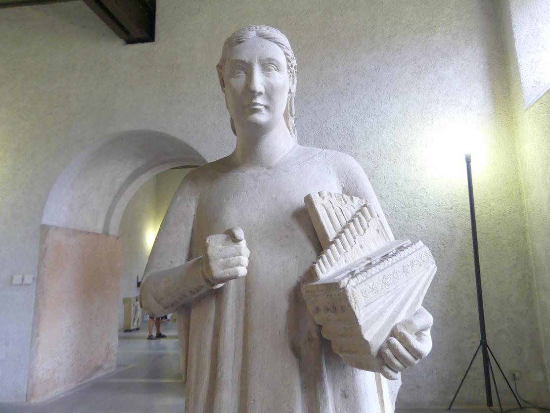 Maestro di Sant'Anastasia (1325–1350), Heilige Cäcilia, Verona, Chiesa dei Santi Giacomo e Lazzaro alla Tomba, jetzt Verona, Museo di Castelvecchio, Saal 2, 1. Hälfte 14. Jhd., Bild 2/3
