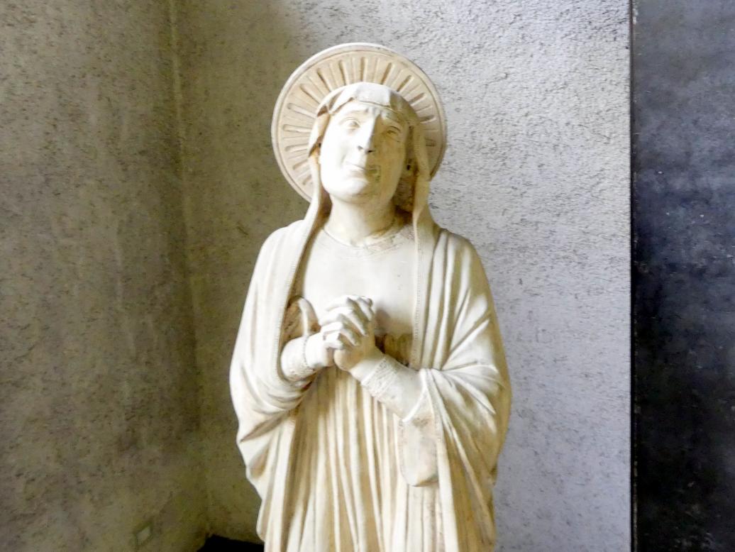 Maestro di Sant'Anastasia (1325–1350), Kreuzigungsgruppe, Verona, Chiesa dei Santi Giacomo e Lazzaro alla Tomba, jetzt Verona, Museo di Castelvecchio, Saal 4, 1. Hälfte 14. Jhd., Bild 3/7