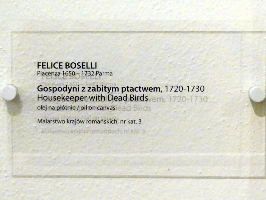 Felice Boselli (1725): Haushälterin mit toten Vögeln, 1720–1730, Bild 2/2