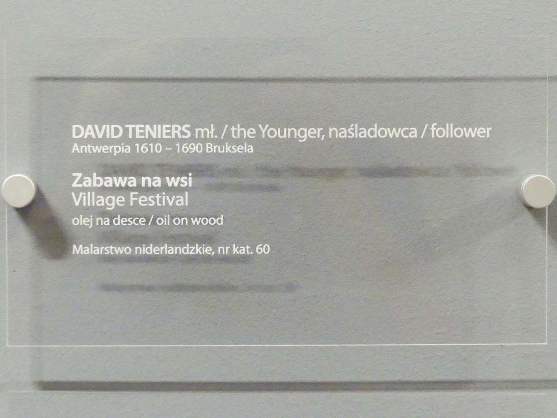 David Teniers der Jüngere (Nachfolger) (Undatiert), Dorffest, Breslau, Nationalmuseum, 2. OG, Korridor, Undatiert, Bild 2/2