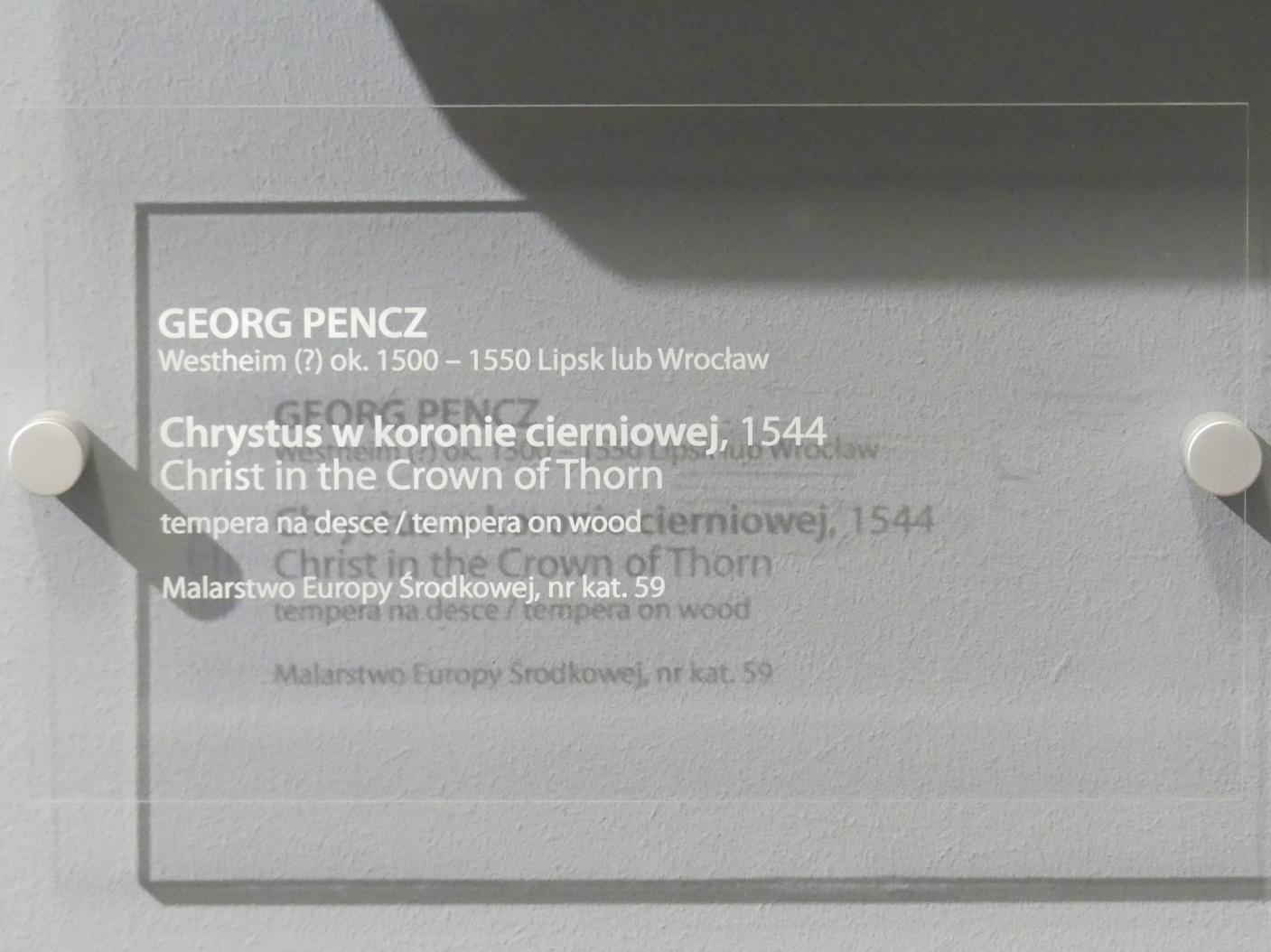 Georg Pencz (1528–1548), Dornenkrönung Christi, Breslau, Nationalmuseum, 2. OG, europäische Kunst 15.-20. Jhd., Saal 1, 1544, Bild 2/2