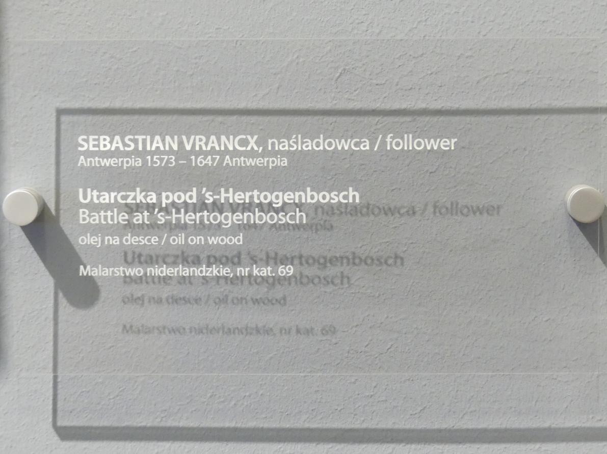 Sebastian Vrancx (Nachfolger) (Undatiert), Schlacht in ’s-Hertogenbosch, Breslau, Nationalmuseum, 2. OG, europäische Kunst 15.-20. Jhd., Saal 2, Undatiert, Bild 2/2