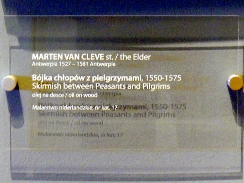 Martin van Cleve (1562–1566), Scharmützel zwischen Bauern und Pilgern, Breslau, Nationalmuseum, 2. OG, europäische Kunst 15.-20. Jhd., Saal 4, 1550–1575, Bild 2/2