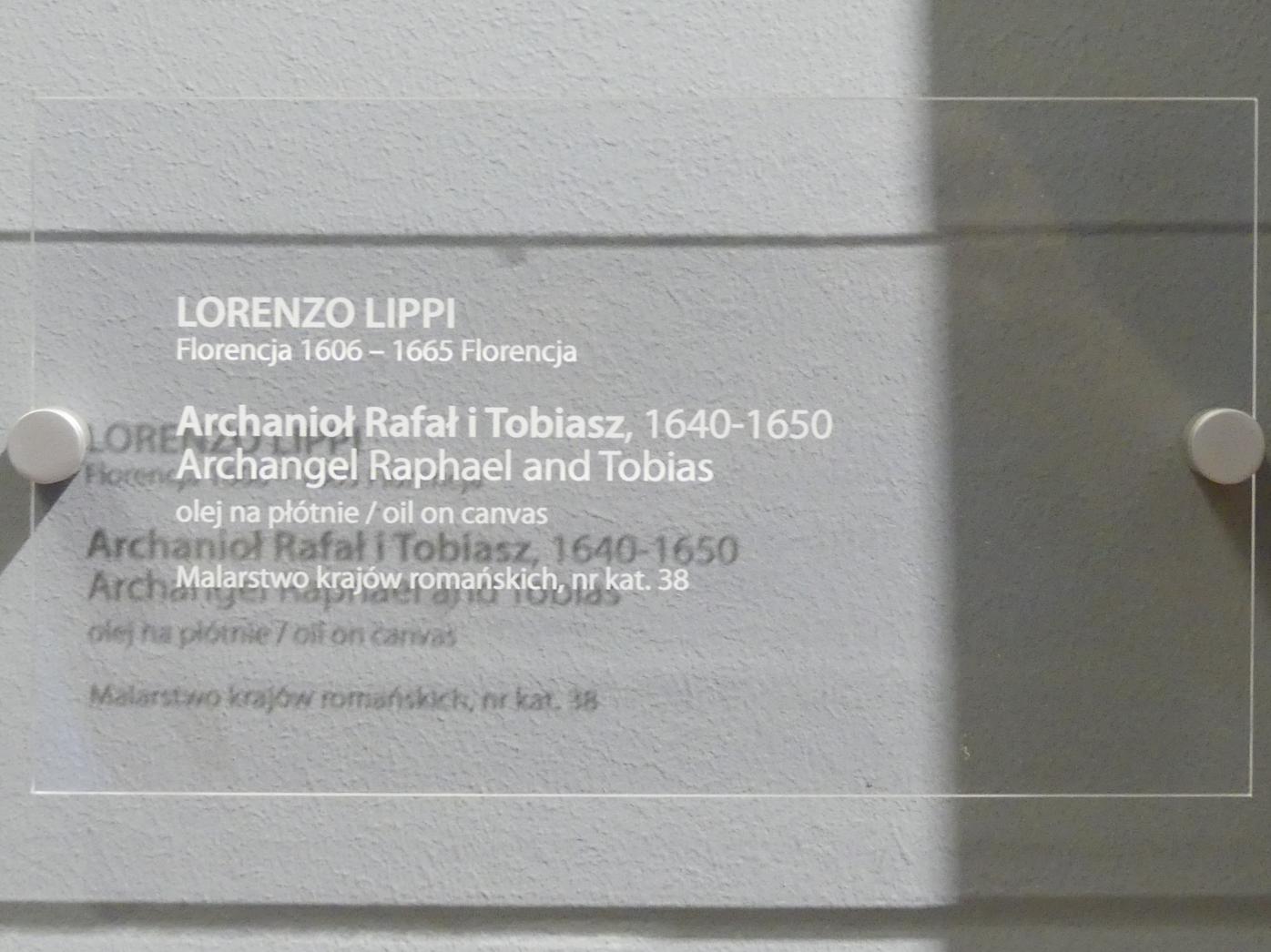 Lorenzo Lippi (1644–1660), Erzengel Raphael und Tobias, Breslau, Nationalmuseum, 2. OG, europäische Kunst 15.-20. Jhd., Saal 5, 1640–1650, Bild 2/2