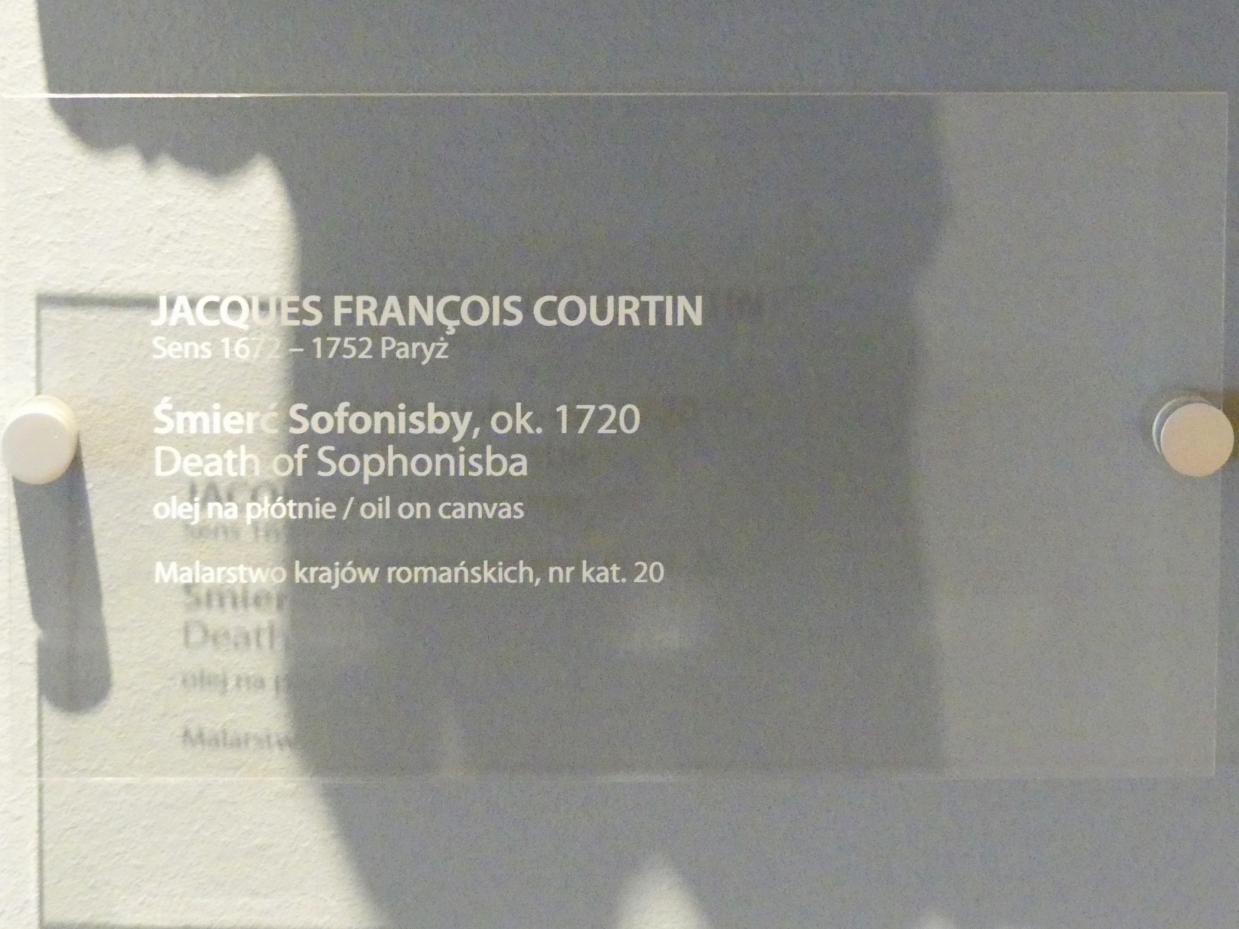 Jacques François Courtin (1720), Tod der Sophonisbe, Breslau, Nationalmuseum, 2. OG, europäische Kunst 15.-20. Jhd., Saal 9, um 1720, Bild 3/3