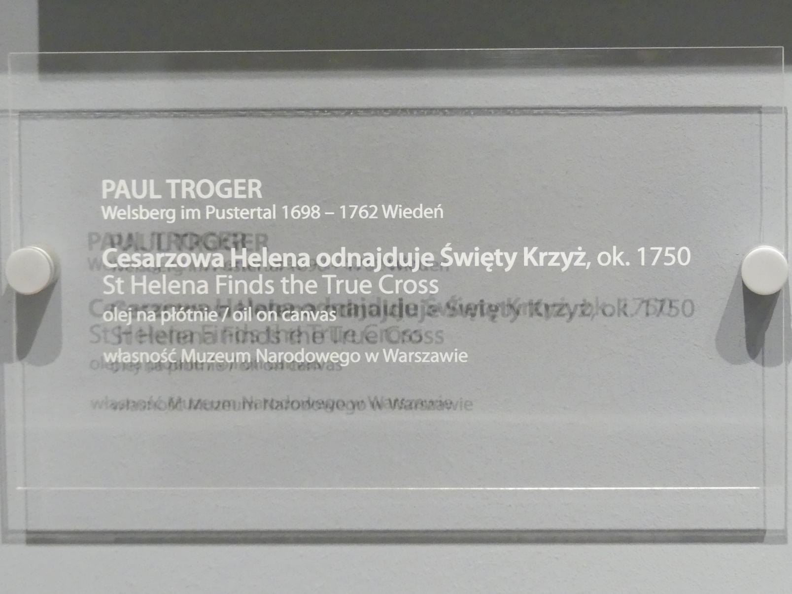 Paul Troger (1727–1750), Kreuzauffindung der Kaiserin Helena, Breslau, Nationalmuseum, 2. OG, europäische Kunst 15.-20. Jhd., Saal 11, um 1750, Bild 2/2