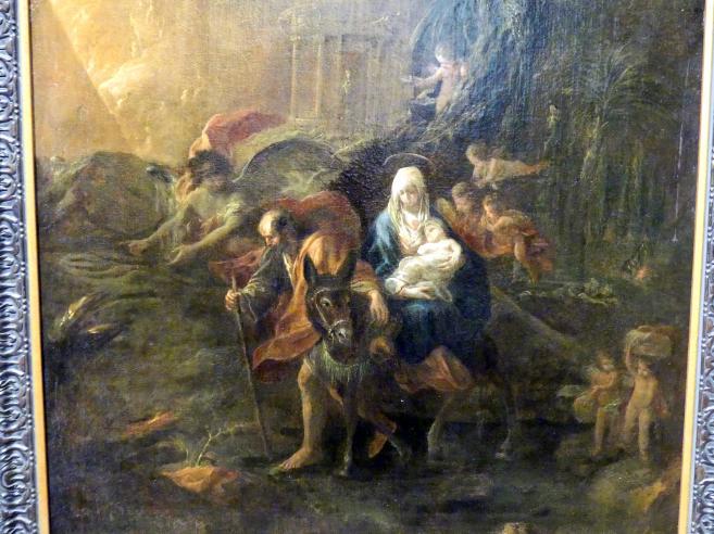 Martin Johann Schmidt (Kremser Schmidt) (1756–1790), Heilige Familie auf der Flucht nach Ägypten, Breslau, Nationalmuseum, 2. OG, europäische Kunst 15.-20. Jhd., Saal 11, Letztes Viertel 18. Jhd., Bild 2/3